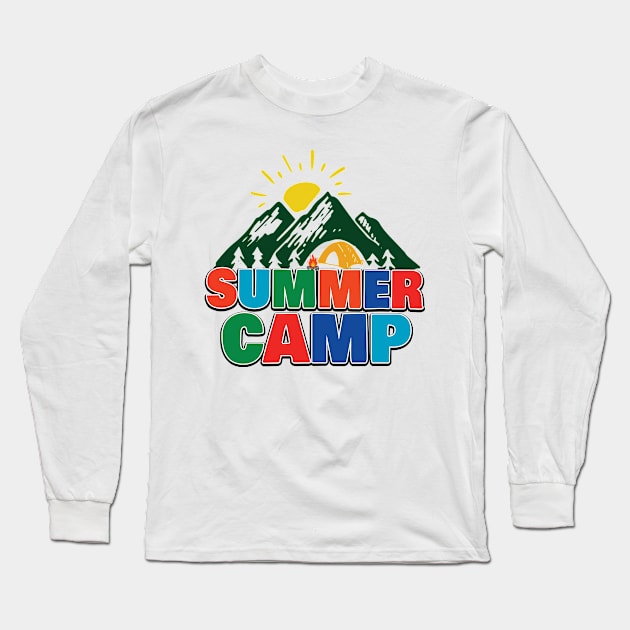 Summer Camp Long Sleeve T-Shirt by DigitalCreativeArt